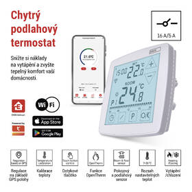 Termostat EMOS GoSmart, podlahový, programovatelný, drátový, WiFi bílý

 obrázek produktu 7 z 15