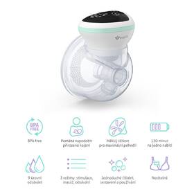 Odsávačka mateřského mléka TrueLife Nutrio BP W5 bílá/zelená

 obrázek produktu 1 z 8