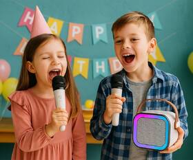 Přenosný reproduktor Carneo Karaoke DJ mini bílý

 obrázek produktu 6 z 7