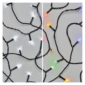 Vánoční osvětlení EMOS 100 LED řetěz 2v1, 10 m, venkovní i vnitřní, studená bílá/multicolor, programy 

 obrázek produktu 1 z 7