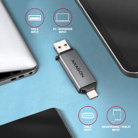 Čtečka paměťových karet Axagon CRE-DAC, USB-C + USB-A, SD/microSD, UHS-I černá

 obrázek produktu 3 z 5