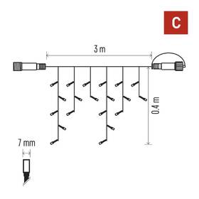 LED řetěz EMOS ICICLE, 50LED, IP44, WW (3m) bílý

 obrázek produktu 2 z 3