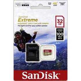 Paměťová karta SANDISK 32GB UHS-I U3 (100R/60W) + adaptér černá

 obrázek produktu 4 z 4