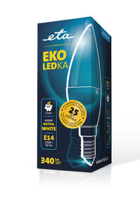 Žárovka LED ETA EKO LEDka svíčka 4W, E14, neutrální bílá 

 obrázek produktu 3 z 3