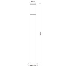 Venkovní svítidlo GLOBO Herri, 80 cm - antracitové 

 obrázek produktu 3 z 3
