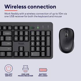 Klávesnice s myší Trust Ody II Wireless, CZ/SK layout černá

 obrázek produktu 7 z 15