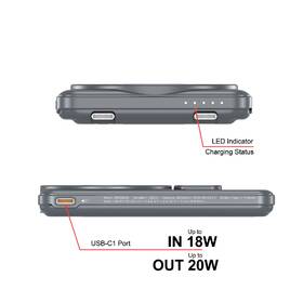 Powerbanka Verbatim Charge 'n' Go 2C, 2× USB-C, 5000 mAh šedá

 obrázek produktu 5 z 7
