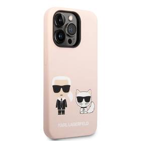 Kryt na mobil Karl Lagerfeld and Choupette Liquid Silicone na Apple iPhone 14 Pro Max růžový

 obrázek produktu 2 z 4