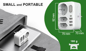 Rozbočovací zásuvka Viking AC34, 3x zásuvka, 3x USB, 1x USB-C bílá

 obrázek produktu 6 z 6