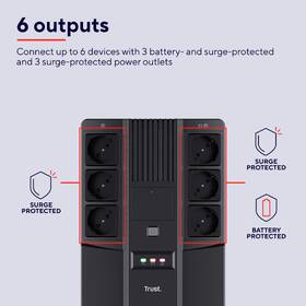 Záložní zdroj Trust Maxxon 800VA 

 obrázek produktu 4 z 11