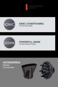 Fén Remington D3190S Ionic Dry 2200 

 obrázek produktu 2 z 5