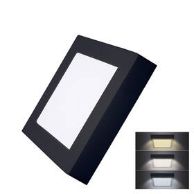 Stropní svítidlo Solight CCT, přisazené, 12 W, 900 lm, čtvercové černé

 obrázek produktu 2 z 9