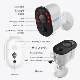 IP kamera Reolink Argus B310 + solární panel bílá

 obrázek produktu 8 z 10