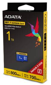 Paměťová karta ADATA Premier Extreme MicroSDXC 1TB SD7.1, U3 (800R/700W) modrá

 obrázek produktu 3 z 3