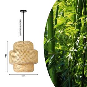 Závěsné svítidlo IMMAX BOHO HILO, D50cm, E27, bambus černé/hnědé

 obrázek produktu 2 z 5