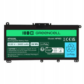 Baterie Green Cell HT03XL - HP 240 G7, 245 G7, 250 G7, 255 G7, HP 14, 15, 17, HP Pavilion 14, 15 černá

 obrázek produktu 3 z 4