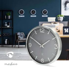 Nástěnné hodiny Nedis CLWA7226SS šedé

 obrázek produktu 2 z 2