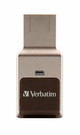 USB Flash Verbatim Fingerprint Secure, 64GB stříbrná barva
