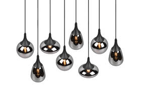 Závěsné svítidlo TRIO Lumina, 8x E14 černá barva
