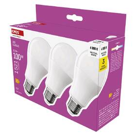 Žárovka LED EMOS Classic, 13 W, 1521lm, E27, neutrální bílá (3 ks) 

 obrázek produktu 5 z 14