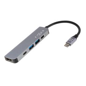 USB Hub FIXED 5v1 USB-C Mini pro notebooky a tablety šedá barva
