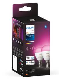 Chytrá žárovka Philips Bluetooth, 5,1W, E14, White and Color Ambiance, 2ks 

 obrázek produktu 4 z 4