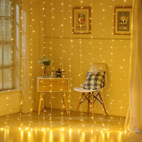 Vánoční osvětlení ColorWay vnitřní, 300 LED, 3× 3m, 220–240V AC, teplá bílá 

 obrázek produktu 10 z 17