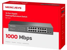 Switch Mercusys MS116GS, 16 port, Gigabit černý

 obrázek produktu 12 z 13