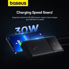 Powerbanka Baseus Star-Lord 10000mAh 30W 2xUSB/2xUSB-C černá barva
