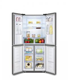 Americká lednice Hisense RQ515N4AC2 stříbrná barva
