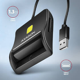 Čtečka eObčanek Axagon USB-A FlatReader 4-slot + SD/microSD/SIM, 1,3 m černá

 obrázek produktu 4 z 5