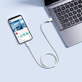 Kabel Baseus Silky USB/Lightning 1m 2.4A bílý

 obrázek produktu 4 z 7