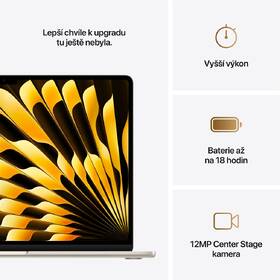 Notebook Apple 15" M4 10× GPU, 16GB, 512GB - hvězdně bílý CZ 
