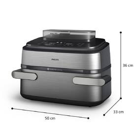 Fritéza horkovzdušná Philips s párou 9,5 l NA565/02 černá/stříbrná

 obrázek produktu 4 z 14