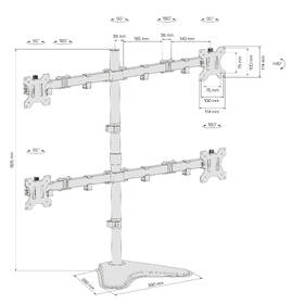 Držák Connect IT QuadroArm Basic na 4 monitory 13" až 32", nosnost 4x8 kg černý

 obrázek produktu 2 z 3