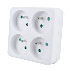 Rozbočovací zásuvka Solight 4× zásuvka bílá barva
