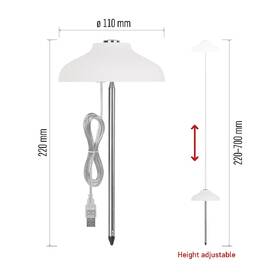 Lampa pro pěstování EMOS Deštník, 5 W, LED integrované, IP20 bílá

 obrázek produktu 4 z 7