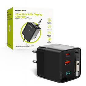 Nabíječka do sítě Mobile Origin Display Charger PW2 - 65W GaN USB-C/USB-A černá

 obrázek produktu 11 z 11