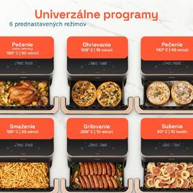 Fritéza horkovzdušná COSORI TF101S Dual Blaze TwinFry 10 l černá

 obrázek produktu 15 z 26