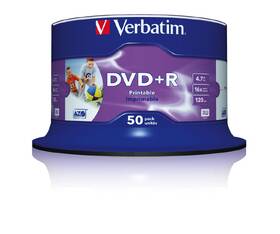 Disk Verbatim DVD+R 4,7GB, 16x, 50cake 

 obrázek produktu 2 z 3