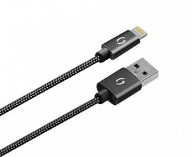 Adaptér do auta Aligator 2xUSB, smart IC, 3,4A + Lightning kabel černá barva
