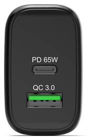 Nabíječka do sítě PORT CONNECT GaN 65W, 1x USB-C PD a 1x USB-A QC černý

 obrázek produktu 2 z 6