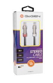 Kabel GoGEN 2x Cinch / 2x Cinch, 2m, pozlacené konektory černý

 obrázek produktu 1 z 1