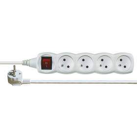 Kabel prodlužovací EMOS 4x zásuvka, vypínač, 5m bílý

 obrázek produktu 1 z 4