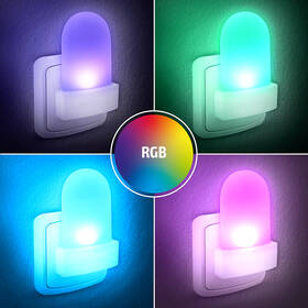 Noční světlo Solight 0,5 W, RGB, se světelným sensorem bílé

 obrázek produktu 5 z 6