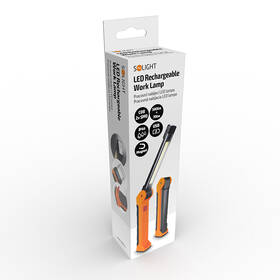 Svítilna Solight WM20, Pracovní nabíjecí LED lampa,  500lm + 70lm, COB, Li-Ion, USB černá/oranžová

 obrázek produktu 10 z 10