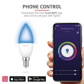 Chytrá žárovka Trust Smart WiFi LED E14 White & Colour 

 obrázek produktu 3 z 6
