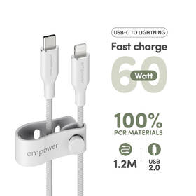 Kabel PanzerGlass empower MFI USB-C/Lightning, 1,2 m bílý

 obrázek produktu 4 z 6