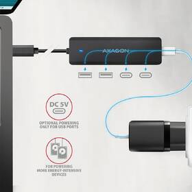 USB Hub Axagon Travel USB-C, 2x USB-A + 2x USB-C černý

 obrázek produktu 2 z 4