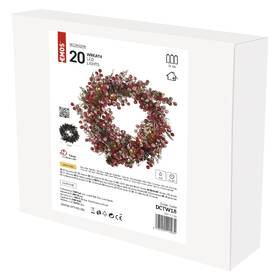 LED dekorace EMOS 20 LED zdobený věnec, 38 cm, 3x AA, vnitřní, teplá bílá 

 obrázek produktu 7 z 7